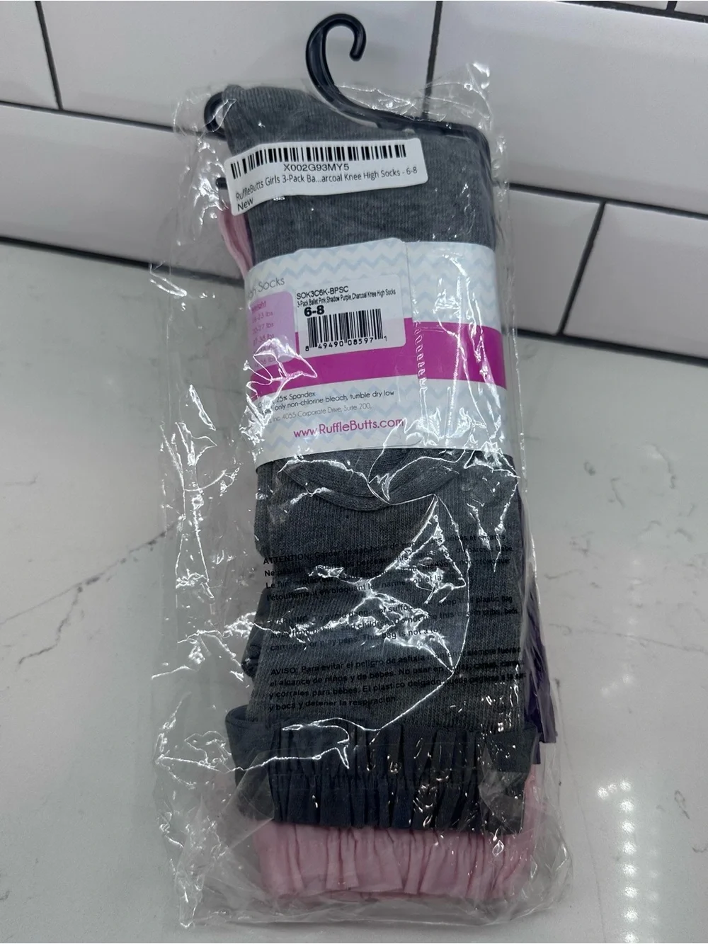 RuffleButts knee high socks NWT